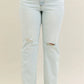 Judy Blue Full Size Destroy & Fray Hem Bootcut Jeans Plus Size - Farnelli