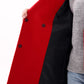 Karina Midi Cashmere Wool Blend Coat In Ruby
