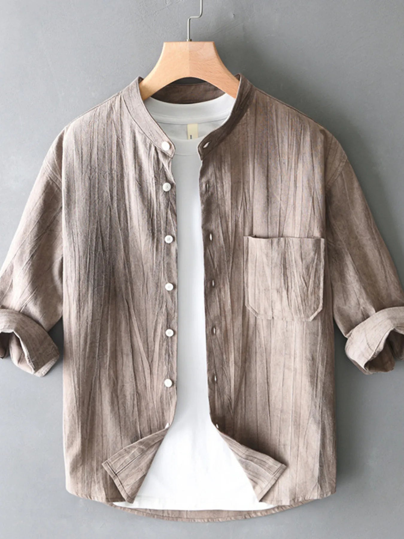 Men's Plus Size Button Up Long Sleeve Shirt - Farnelli