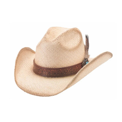 Bullhide Moonshine genuine Panama straw cowboy hat by HatCountry, featuring a classic western crown and brim