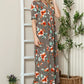 BOMBOM Floral Round Neck Short Sleeve Maxi Tee Dress - Farnelli