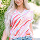 Cali Abstract Short Sleeve Blouse - Farnelli