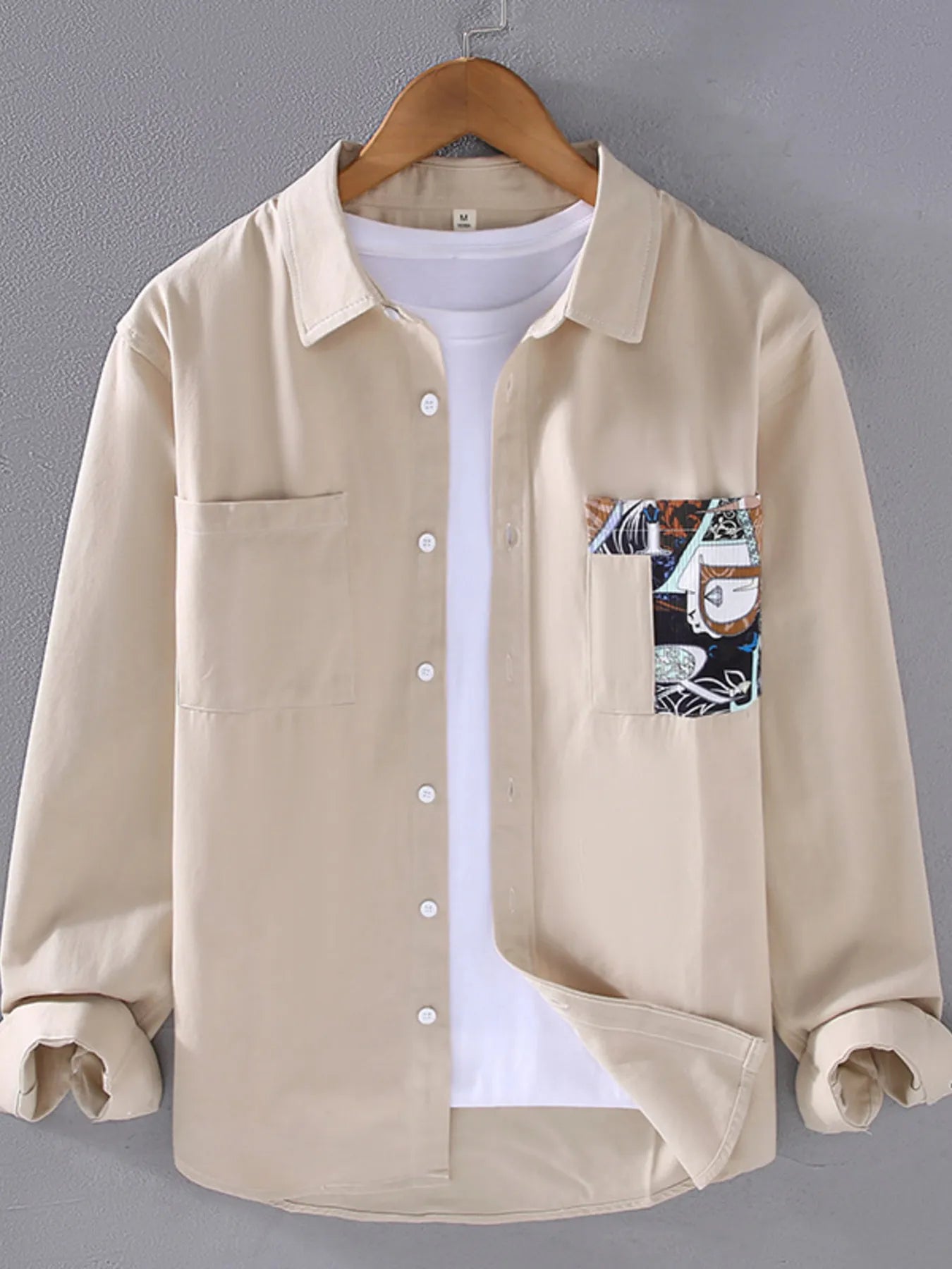 Men's Plus Size Button Up Long Sleeve Shirt - Farnelli
