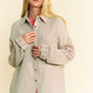 Davi & Dani Crochet Sleeve Crinkled Texture Shirt - Farnelli
