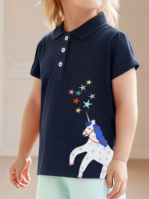 Children's Button Detail Short Sleeve Polo - Farnelli