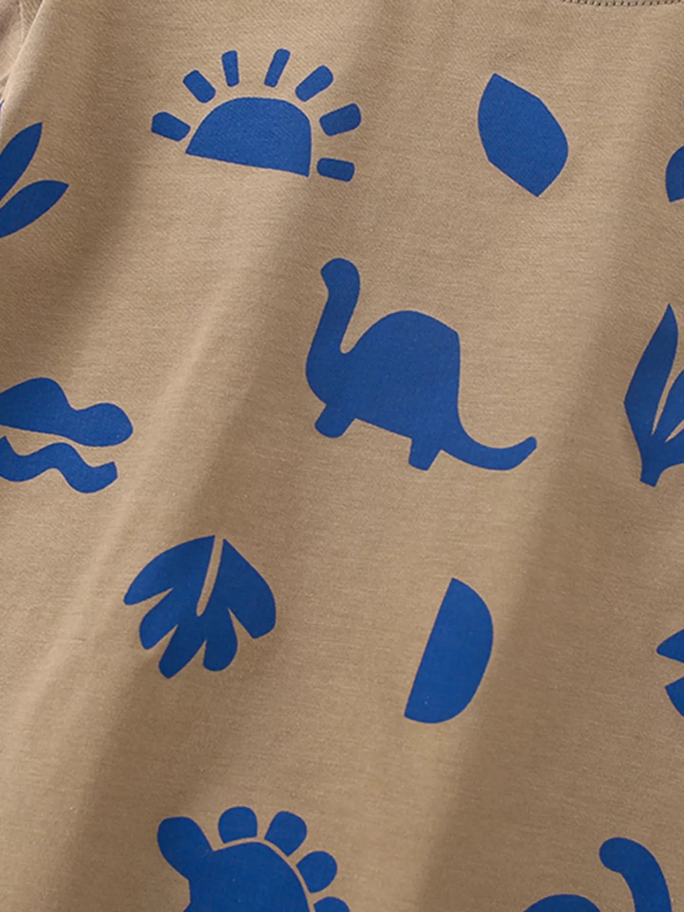 Children's Dinosaur Round Neck Top and Shorts Set - Farnelli