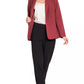 Zenana Woven Long Sleeve Blazer With Lining - Farnelli