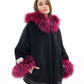 Saga®Furs Silver Fox Cashmere Blend Coat