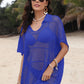 Hollow Out Collared Neck Cover-Up - Farnelli