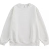 Men's Plus Size Crew Neck Long Sleeve Sweatshirt - White Gray
