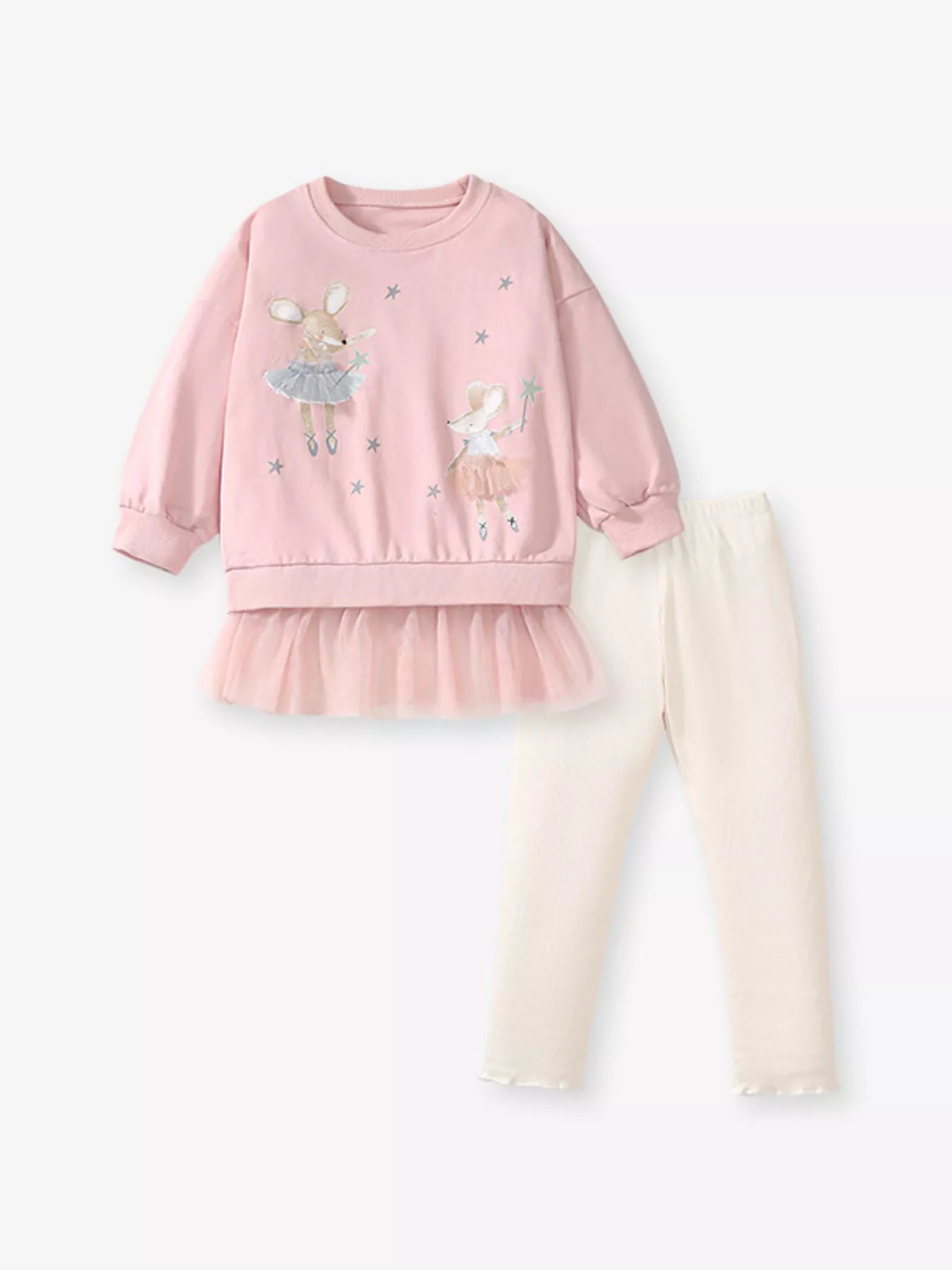 Children's Ballerina Mouse Sweatshirt & Leggings Set - Farnelli