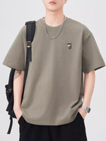 Men's Plus Size Round Neck Short Sleeve T-Shirt - Farnelli