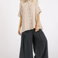 Mittoshop Mineral Wash Gauze Oversized Short Sleeve Shirt - Farnelli