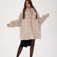Genuine Polar Fox Boucle Down Coat