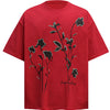 Men's Graphic Round Neck Short Sleeve T-Shirt - Red