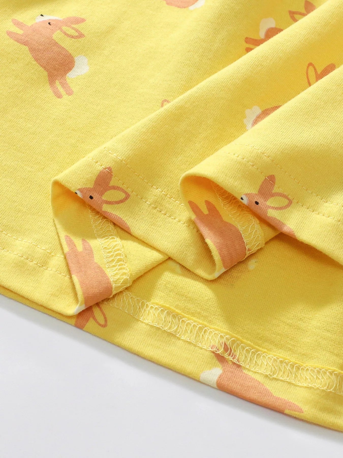 Children's Bunny Print Peter Pan Collar Dress - Farnelli