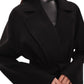 Leroy Classic Wraparound Wool Blend Overcoat in Black