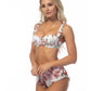TROPICAL RUFFLE TRIM UNDERWIRE BIKINI SET