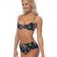BLACK FLORAL UNDERWIRE BIKINI SET