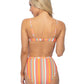COLORFUL STRIPE HIGH WAIST BIKINI SET