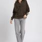 Umgee Color Block Polo Sweatshirt - Farnelli