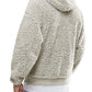 Men's Full Size Drawstring Sherpa Fleece Long Sleeve Hoodie Plus Size - Farnelli