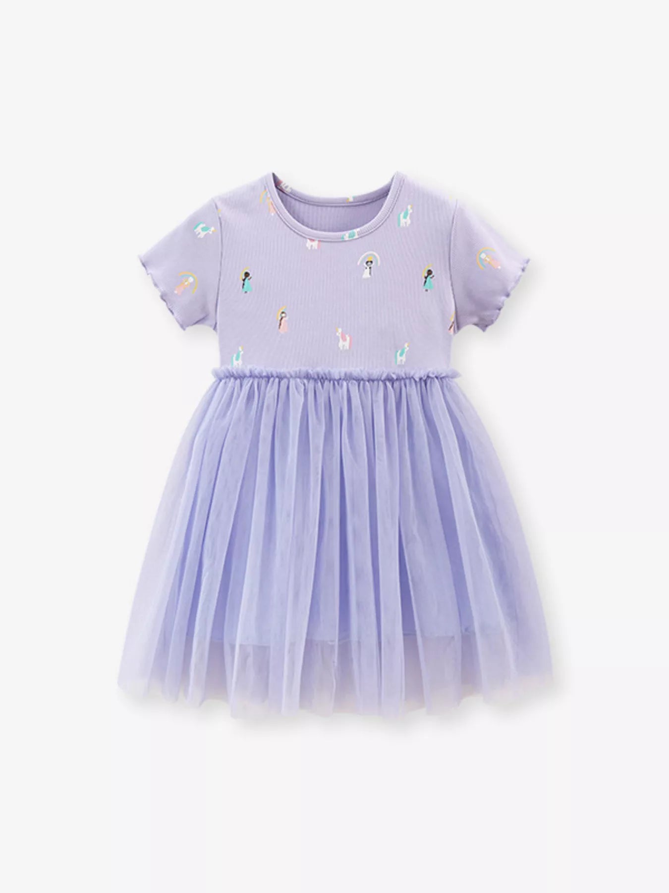 Children's Short Sleeve Tulle Dress - Farnelli