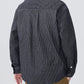 Men's Plus Size Striped Button Up Long Sleeve Shirt - Farnelli