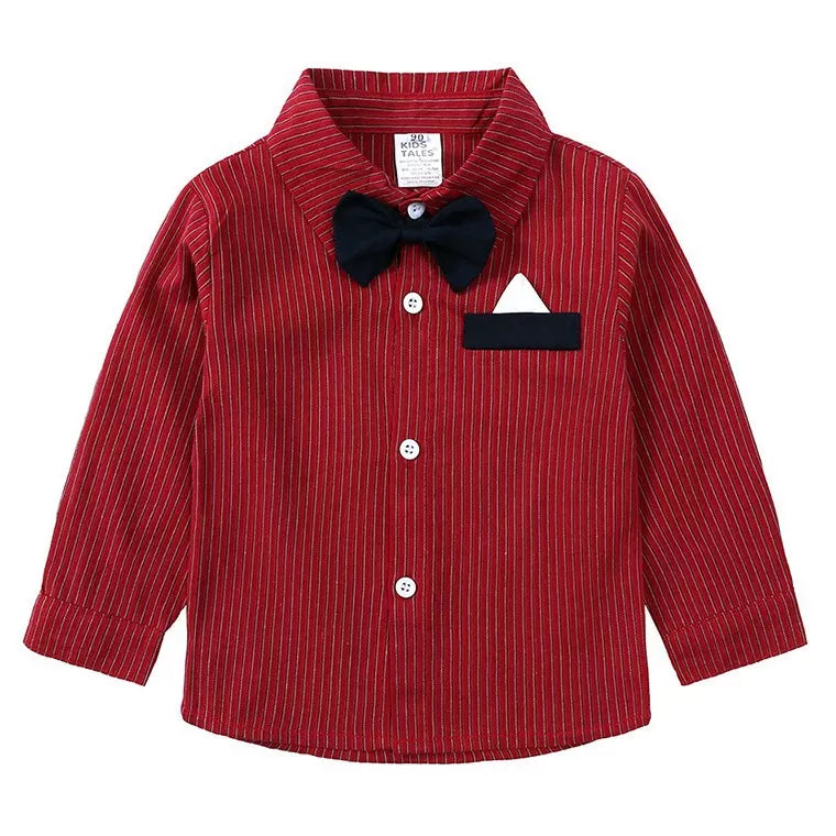 Children's Striped Shirt and Overall Set - Farnelli