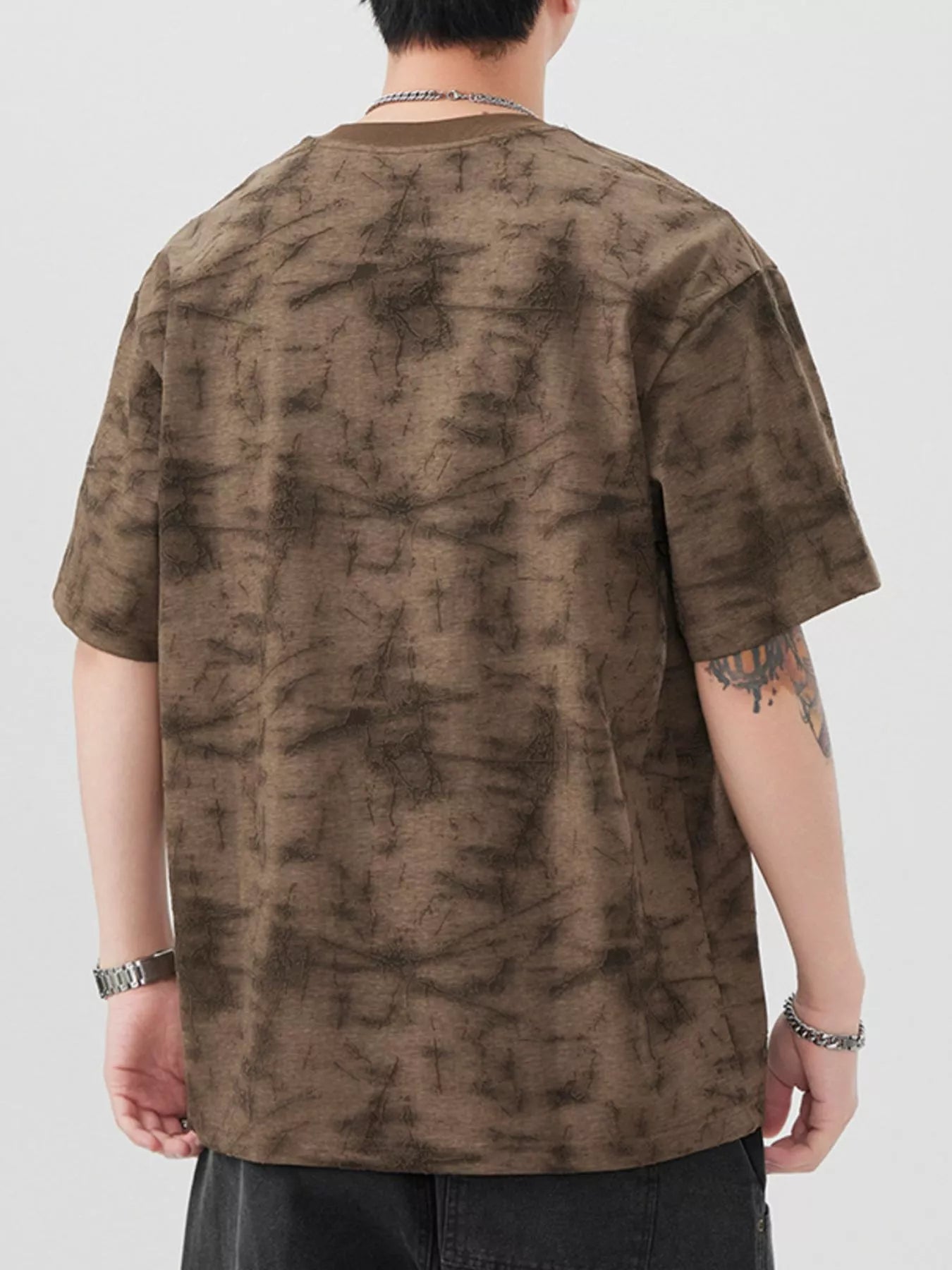 Men's Plus Size Round Neck Half Sleeve T-Shirt - Farnelli