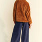 Davi & Dani Fuzzy Zip Up Collared Neck Jacket - Farnelli