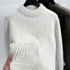 Men's Ribbed Knit Long Sleeve Sweater - Off-white