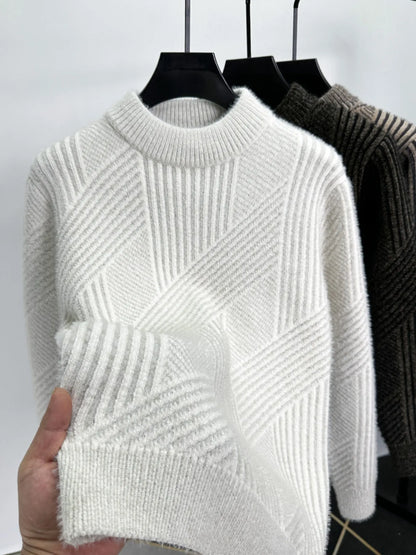 Men's Ribbed Knit Long Sleeve Sweater - Farnelli