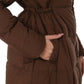 Genuine Silver Fox Fur Trim Down Coat