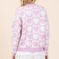 Mittoshop Checkered Heart Button Down Cardigan - Farnelli