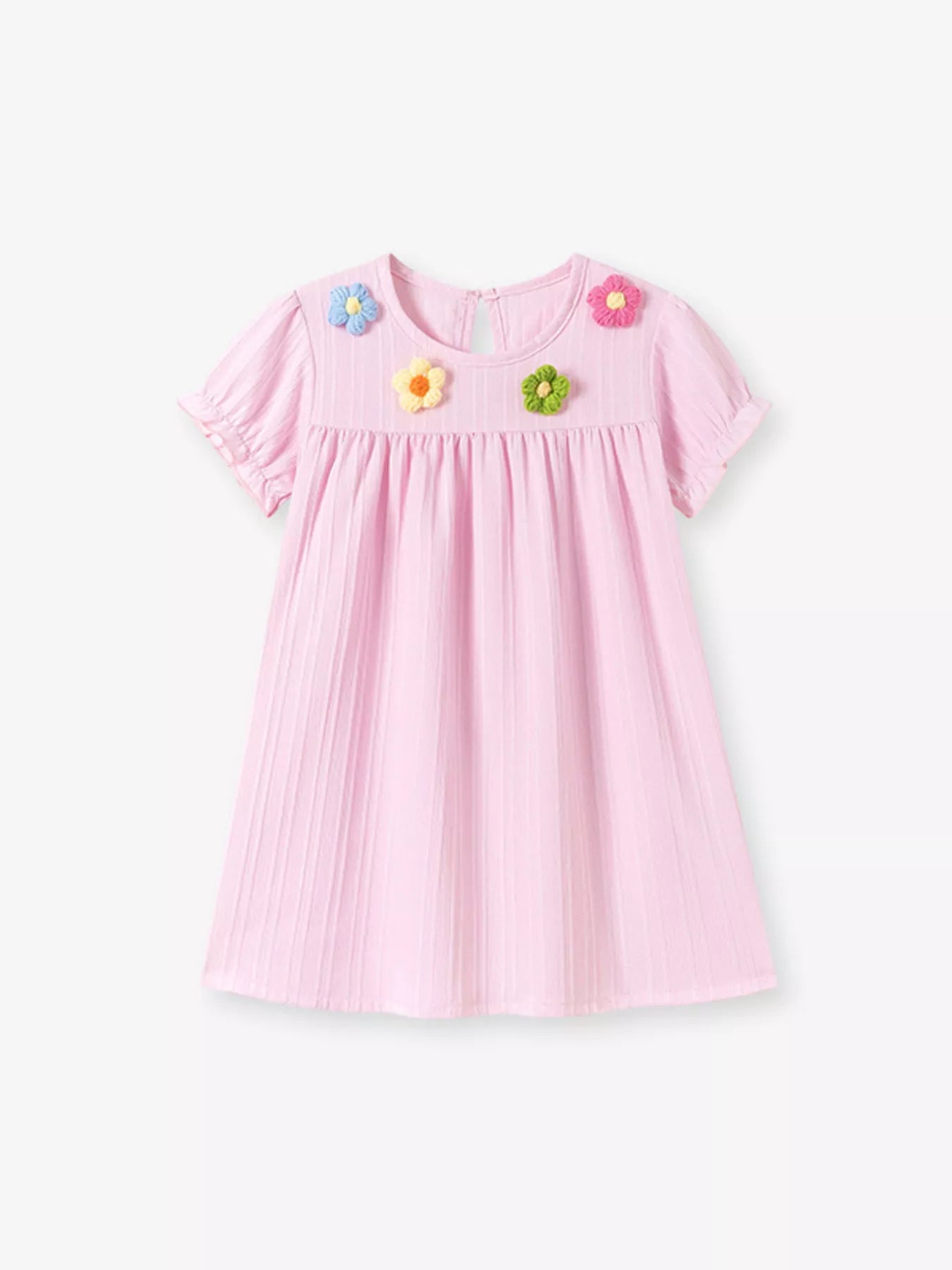 Children's Floral Ruffled Sleeve Dress - Farnelli