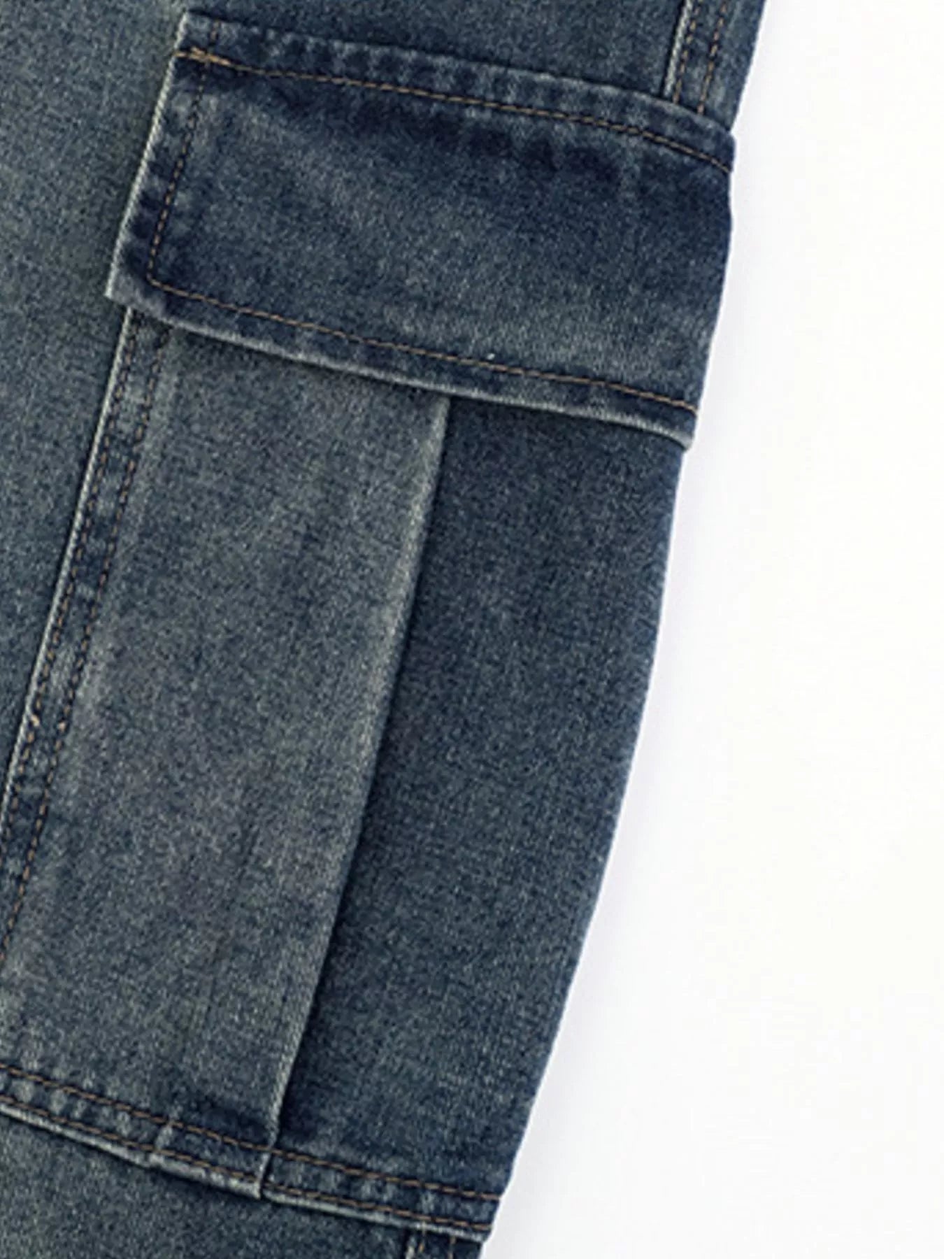 Men's Plus Size Wide-Leg Cargo Jeans - Farnelli