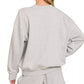 Zenana Fleece Long Sleeve Sweatshirts & Shorts Set - Farnelli