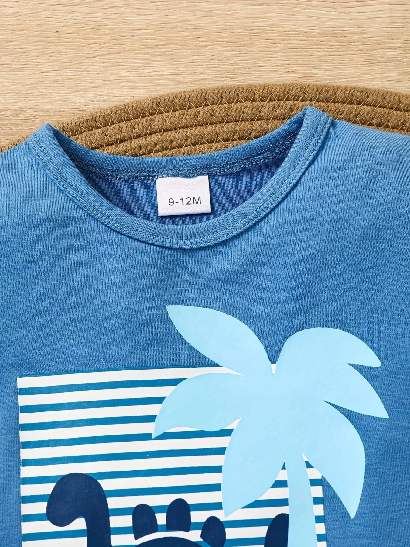 Children's Dinosaur Print Tee & Striped Shorts Set - Farnelli