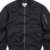 Men's Plus Size Zip Up Bomber Jacket - Black