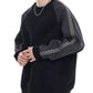 Men's Plus Size Contrast Raglan Sleeve Casual Sweatshirt - Farnelli