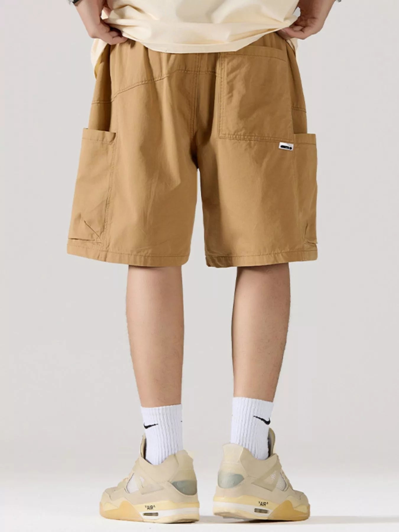 Men's Full Size Casual Cargo Shorts with Drawstring Plus Size - Farnelli