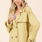 Mittoshop Double Breasted Long Sleeve Trench Coat Jacket - Farnelli