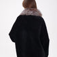 Palermo Genuine Astrakhan Silver Fox Trim Coat