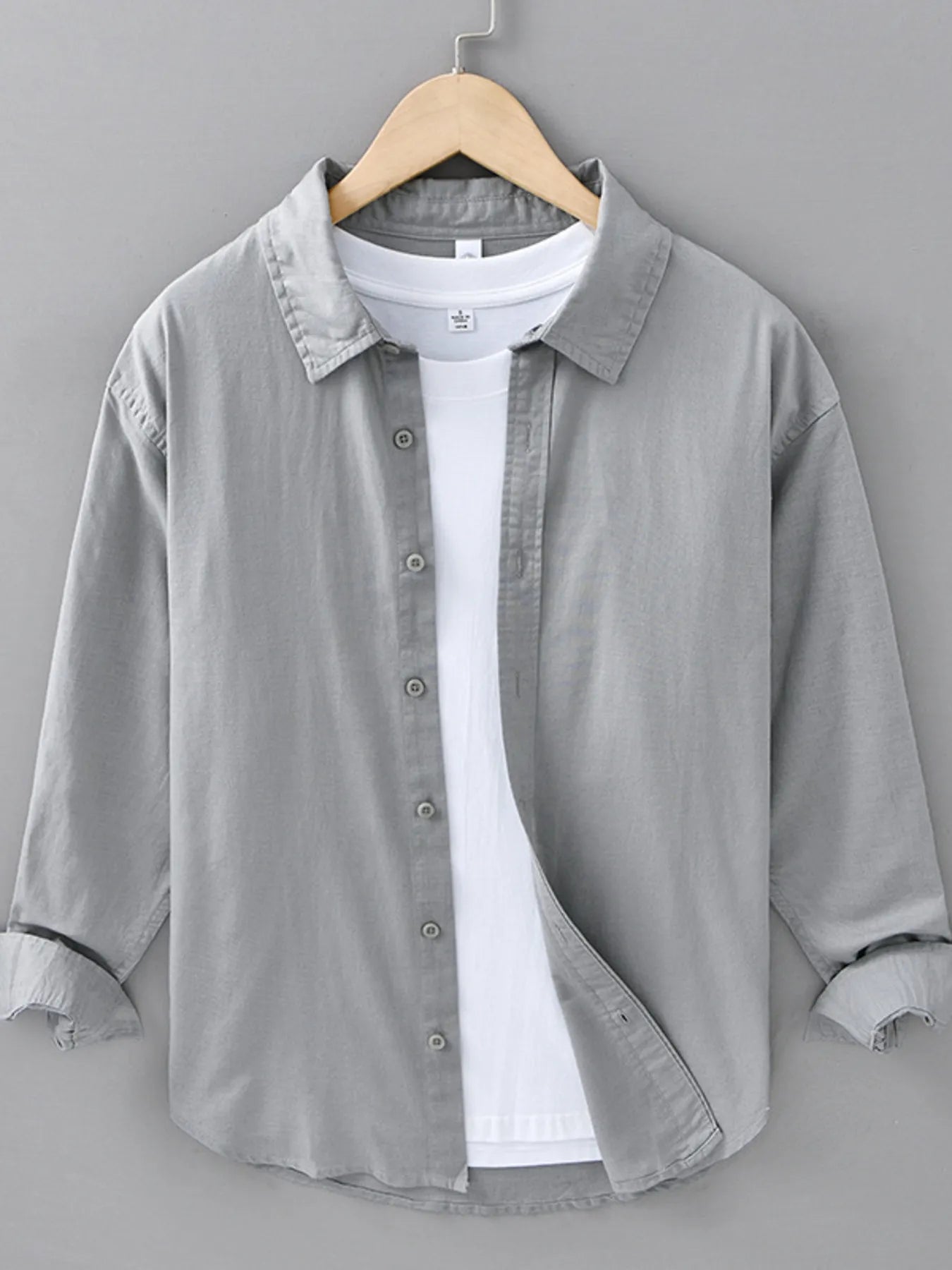 Men's Plus Size Button Up Long Sleeve Shirt - Farnelli