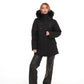 Onyx Genuine Fox Fur Vest-Lined Wool Blend Parka