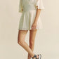 Davi & Dani Batwing Sleeve Waist Belt Romper - Farnelli