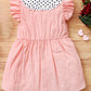 Children's Bow Peter Pan Collar Ruffle Sleeve Dress - Farnelli