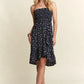 ADORA Smocked Floral Tube Dress with Pockets - Farnelli