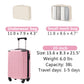 HouseOfZazla 20-inch pink hardshell carry-on luggage with four spinner wheels